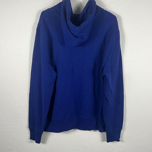 🔥🏀 Vintage PHILADELPHIA 76ers NBA Logo HOODIE SWEATSHIRT ‘47 Brand Sz Lg - EUC - Picture 7 of 10